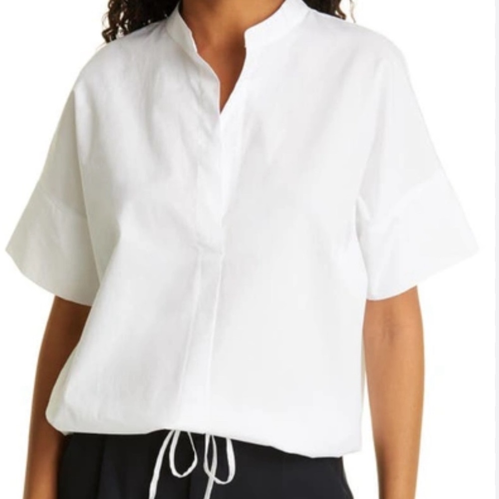 Vince Women’s popover drawstring top, Optic White style V757412152 size Med NWT